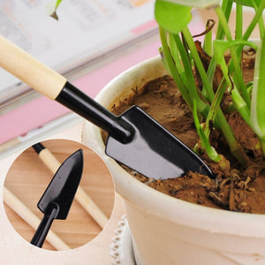 3pcs/Set Mini Gardening Tools Wood Handle