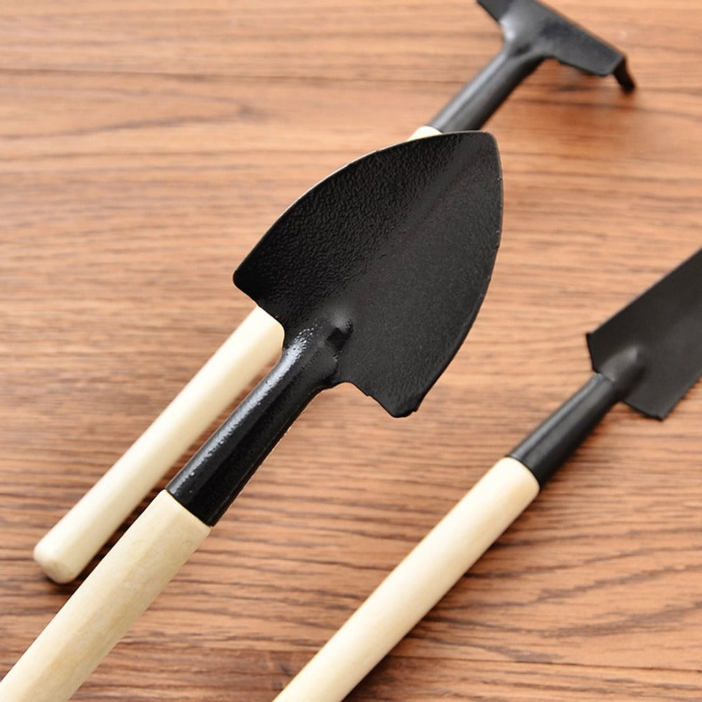 3pcs/Set Mini Gardening Tools Wood Handle