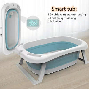 Foldable Baby Shower Tub with Thermometer