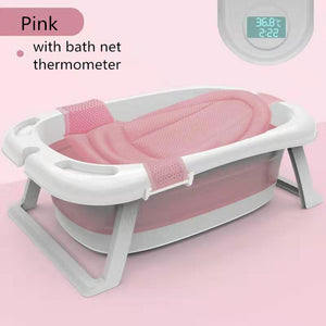 Foldable Baby Shower Tub with Thermometer