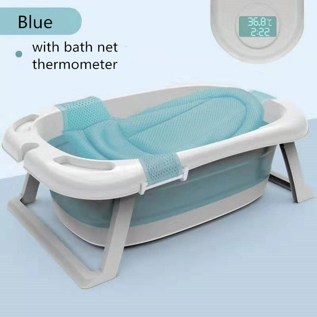 Foldable Baby Shower Tub with Thermometer