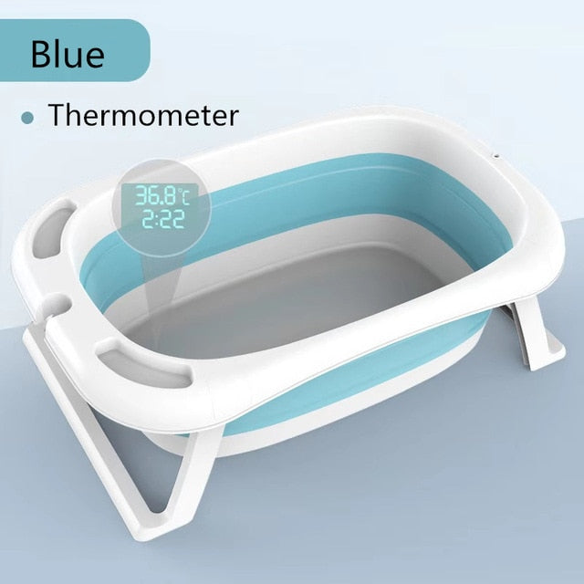 Foldable Baby Shower Tub with Thermometer